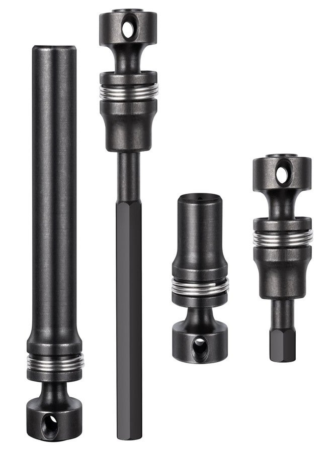JGGZONE 2PCS Steel 1144 Drive Shafts Center CVD Driveshaft Metal Front + Rear Drive Shaft RC Car Spline Drive Shafts for Tra-xxas 1/16 E Revo Summit RC Crawler Car (Black) - Image 3